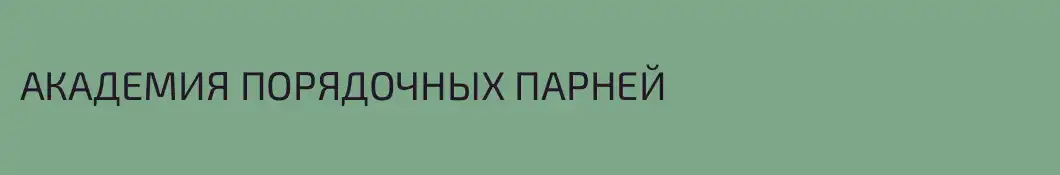АКАДЕМИЯ ПОРЯДОЧНЫХ ПАРНЕЙ